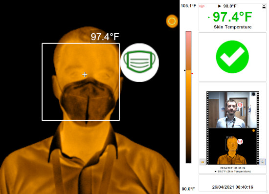 skin temperature measurement system for mass screening